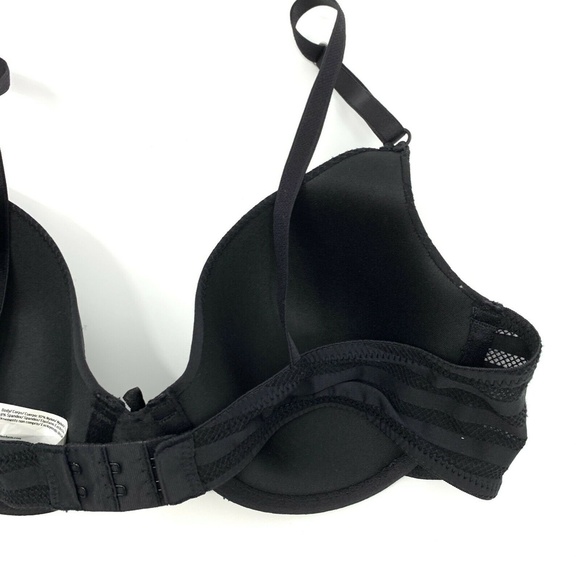 Maidenform Self Expressions T-Shirt Bra Womens Size 36B Black Stripe Underwire - Picture 8 of 10